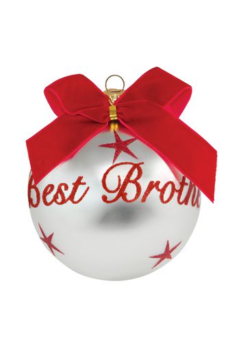 Pallina Natale con scritta Best Brother 10 cm