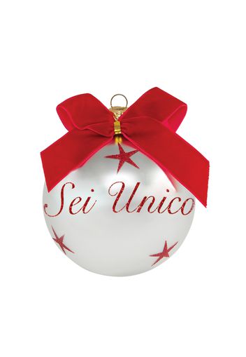 Pallina di Natale con scritta Sei Unico 10 cm