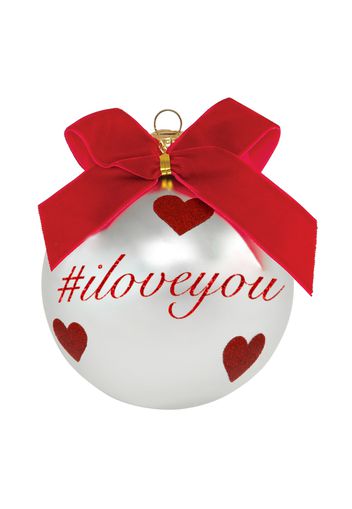 Pallina di Natale con scritta #iloveyou 10 cm