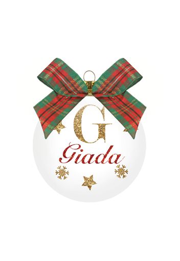 Pallina di Natale con nome Giada,10 cm in vetro