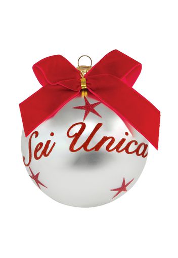 Pallina Natale con scritta Sei Unica 10 cm