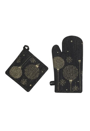 Set presina e guanto da forno Black&Gold