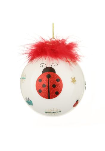 Pallina Natale coccinella rossa 10 cm Good Luck