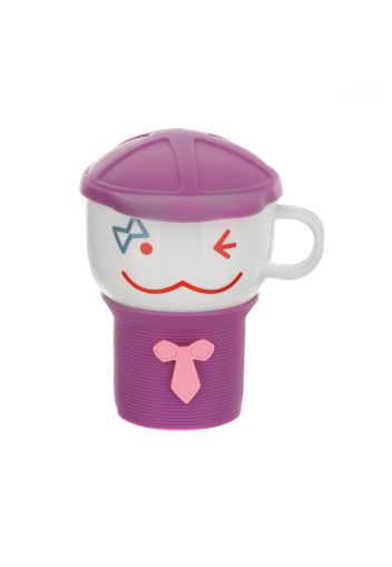 Mug con coperchio viola da 280 ml in new bone china