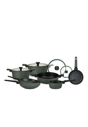 Basics Batteria da cucina, 8 pezzi con rivestimento