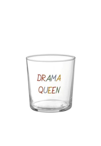 Bicchiere in vetro 360 ml scritta Drama queen