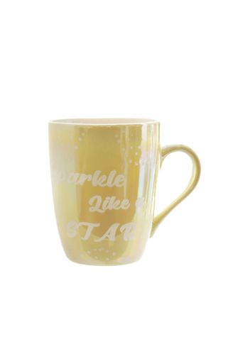 Tazza mug in giallo perlato Sparkle Like a Star