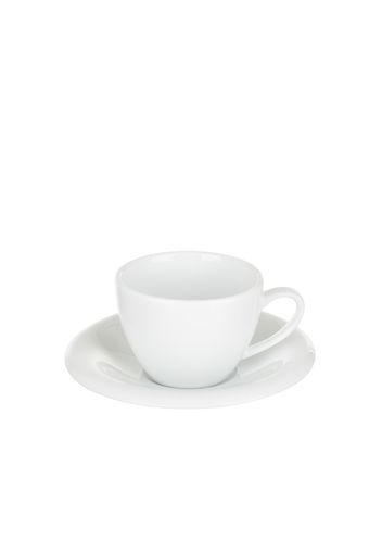 Tazza tè in porcellana bianca con piattino 180 ml