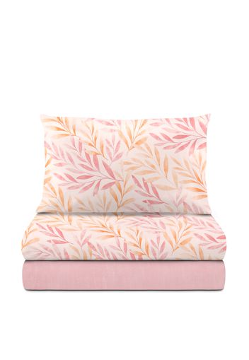 Completo letto singolo in cotone rosa Allison