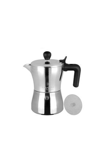 Caffettiera K line con adattatore - da 3 tazze, design Luca Traz