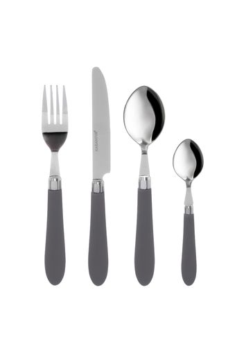 Set posate Smooth grigio in acciaio inox, da 24 pezzi