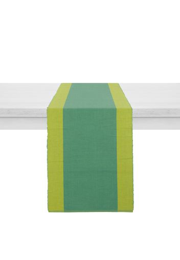 Runner bicolore cotone 40x120 cm verde e lime