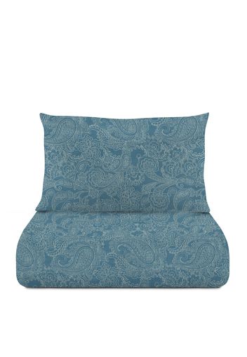 Parure copripiumino 1 piazza e mezza cotone Paisley blu