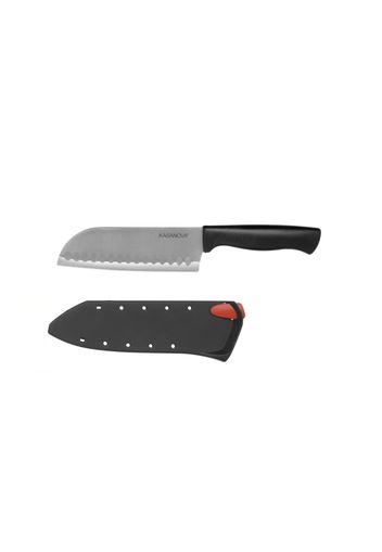 Coltello santoku con affilatore