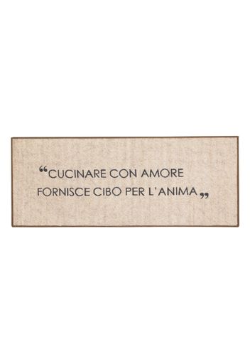 Tappeto cucina 57x140 cm scritta tortora