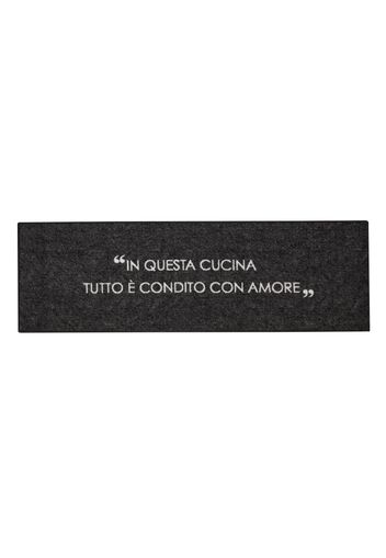 Tappeto cucina 57x180 cm scritta antracite