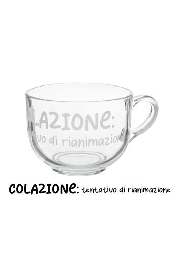 Tazza jumbo 700 ml scritta Colazione rianimazione