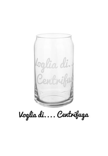 Bicchiere bibita in vetro scritta Voglia di centrifuga 470 ml