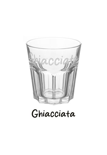 Bicchiere acqua vetro scritta Ghiacciata 290 ml