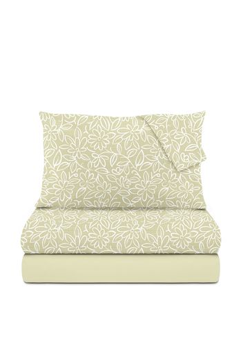 Completo letto matrimoniale verde Fiore