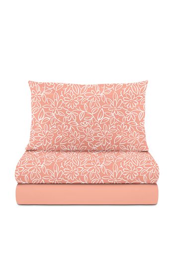 Completo letto singolo rosso Fiore