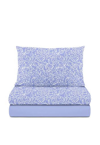 Completo letto singolo azzurro Fiore