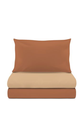 Completo letto 1 piazza e mezza microfibra mano pesca beige