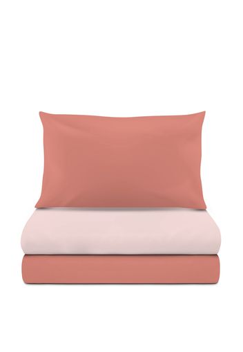 Completo letto singolo microfibra mano pesca rosa