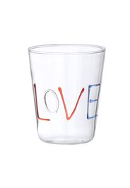 Bicchiere scritta Love in vetro borosilicato, da 380 ml