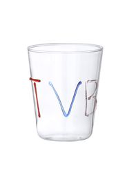 Bicchiere scritta Tvb in vetro borosilicato, da 380 ml