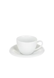 Tazza tè in porcellana bianca con piattino 180 ml