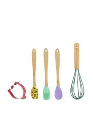 Set 4 accessori pasticceria silicone con formina fiore