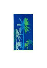 Telo mare 90x165 cm palme blu e verde