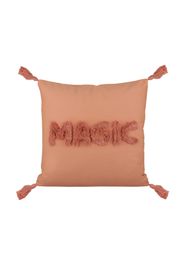 Cuscino divano 45x45 cm scritta Magic con nappine