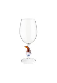 Calice vino gnomo marrone in vetro borosilicato