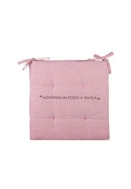 Cuscino sedia 40x40 cm malva con scritta