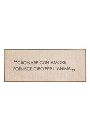 Tappeto cucina 57x140 cm scritta tortora