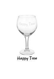 Calice in vetro scritta Happy time 620 ml