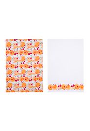 Set 2 strofinacci cucina pesche 50x70 cm cotone