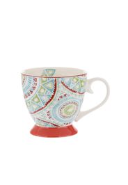 Tazza tè decoro mandala azzurra in New Bone China, 450 ml