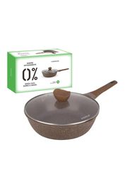 Tegame 28 cm antiaderente 0 grassi con coperchio