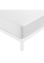 Lenzuolo con angoli 1 piazza e mezza cotone percalle bianco