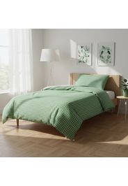 Parure copripiumino singolo quadretti verde Young