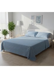 Parure letto matrimoniale quadretti blu Young