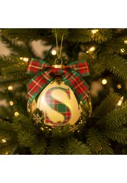 Pallina Natale lettera S 10 cm oro