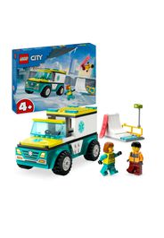 Ambulanza di emergenza con snowboarder Lego City