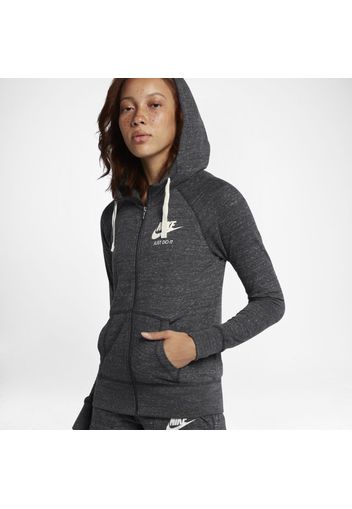 Felpa con cappuccio e zip a tutta lunghezza Nike Sportswear Gym Vintage - Donna - Nero