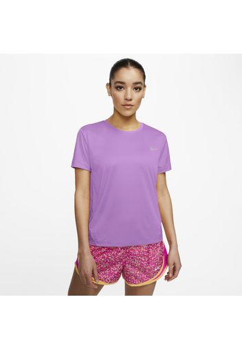 Top da running a manica corta Nike Miler - Donna - Viola