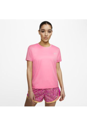 Top da running a manica corta Nike Miler - Donna - Rosa