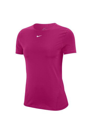 Top da training in mesh a manica corta Nike Pro - Donna - Rosso